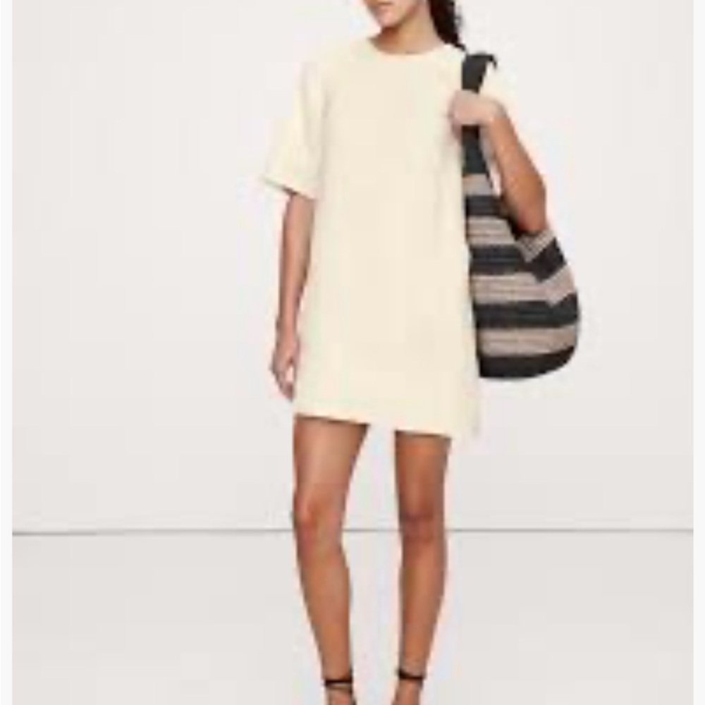 NWT Banana Republic ivory linen shift Mini Dress size 2 sold out online